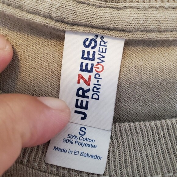 US Marine Corps T-Shirt Semper Fidelis Cream Front And Back Print Seal Size S - Picture 4 of 12